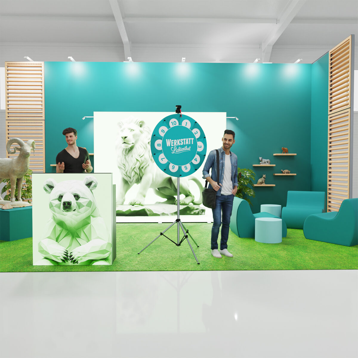 Glücksrad 10 messestand