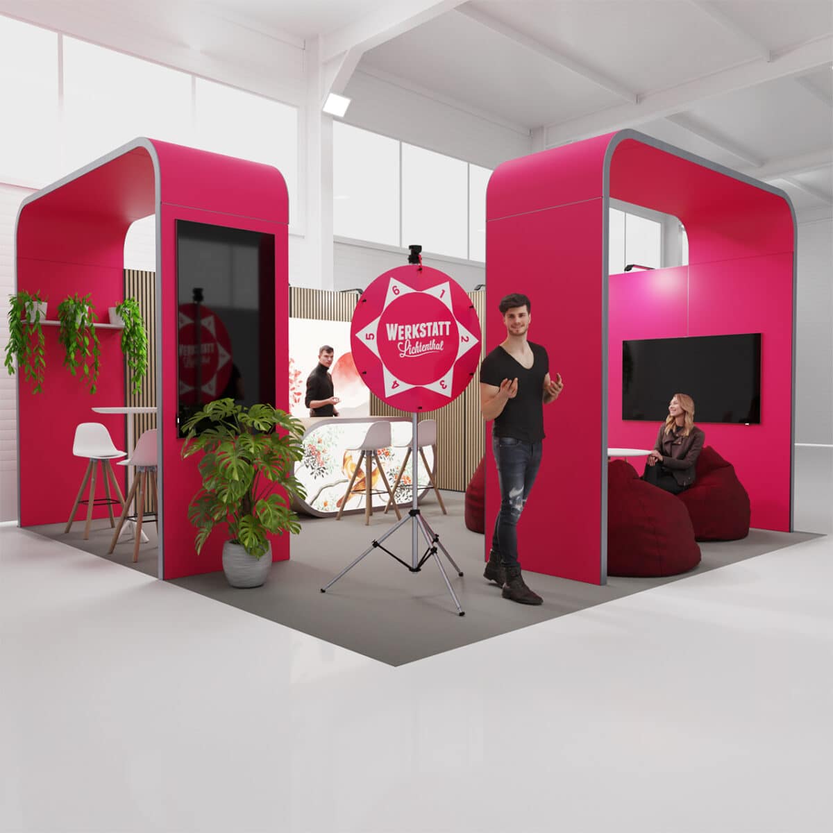 Glücksrad 6 messestand